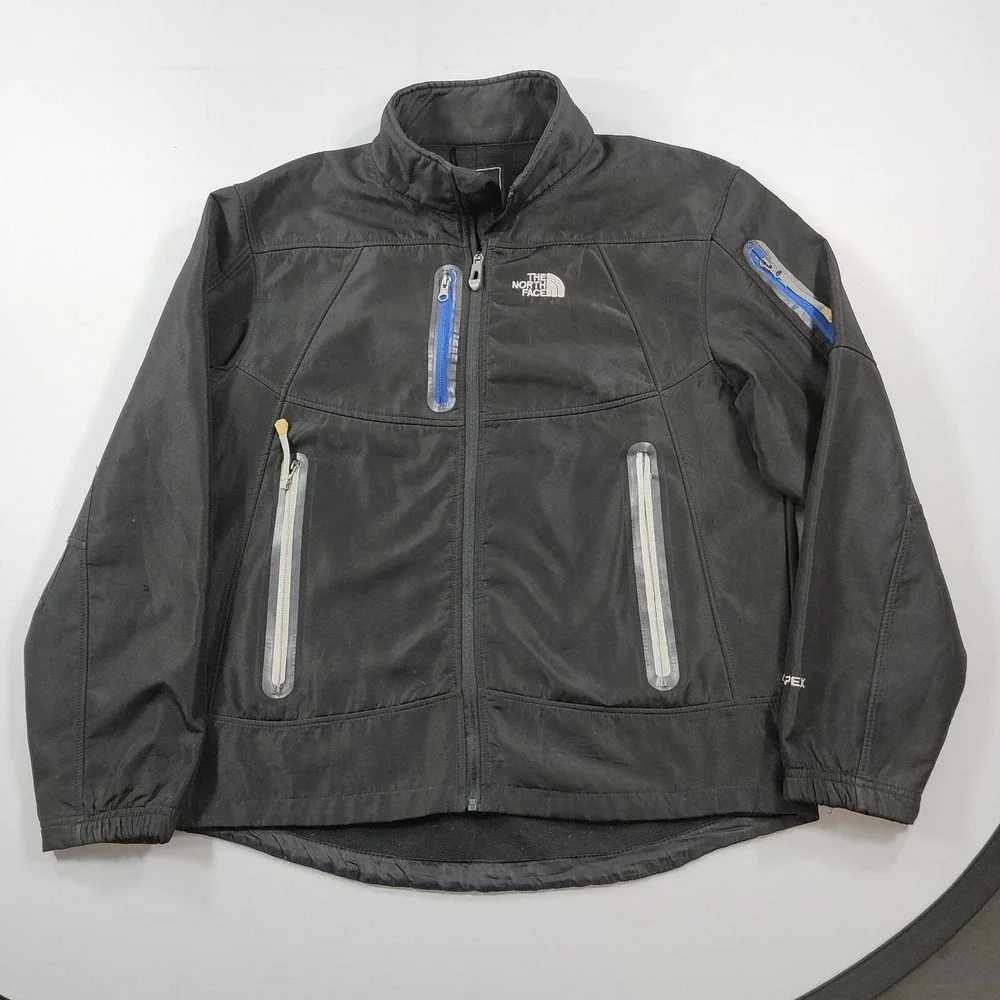 The North Face Apex Jacket‎ Mens Large Black Rain Wind Well Worn